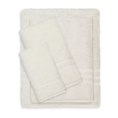 Linum Home Textiles Denzi Monogram Towel Collection 4-pc. Bath Towel Set In Sand