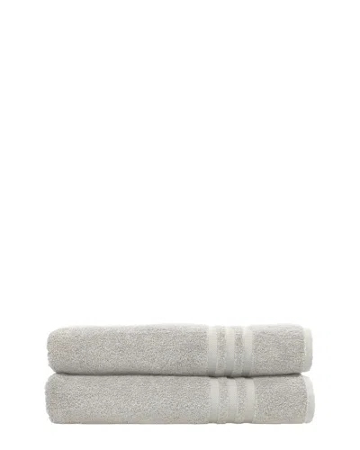 Linum Home Textiles Denzi Set Of 2 Turkish Cotton Bath Towels In Gray