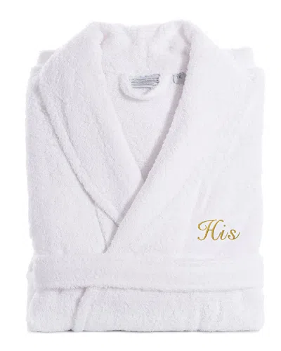 Linum Home Textiles Embroidered His Terry Bathrobe