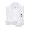 Linum Home Textiles Embroidered Snowman Waffle Terry Bathrobe Unisex Adult Waffle Long Sleeve Long Length Robe In White
