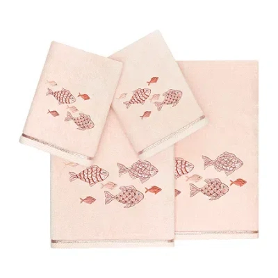 Linum Home Textiles Figi Embellished 4-pc. Bath Towel Set In Pink