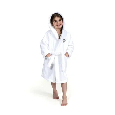 Linum Home Textiles Fleece Mid-calf Bathrobe With Pockets And Hood In White