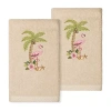 Linum Home Textiles Flora Embroidered 2-pc. Hand Towel In Neutral
