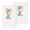 Linum Home Textiles Flora Embroidered 2-pc. Hand Towel In White