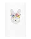 Linum Home Textiles Flower Crown Embroidered Luxury 100% Turkish Cotton Hand Towel In White