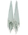 Linum Home Textiles Fun In Paradise Seafoam Pestemal Hand/guest Towels (set Of 2) In Green