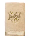 Linum Home Textiles Gather Embroidered Turkish Cotton Hand Towel In Sand