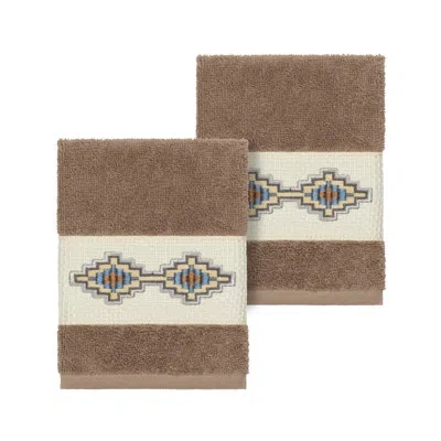 Linum Home Textiles Gianna Turkish Cotton Washcloth In Latte