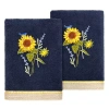 Linum Home Textiles Girasol 2-pc. Embellished Hand Towel In Blue