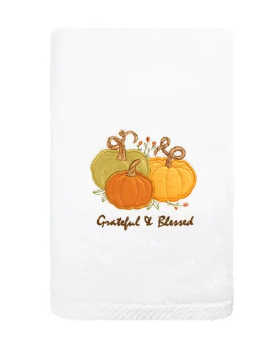 Linum Home Textiles Grateful & Blessed Turkish Cotton Hand Towel In White