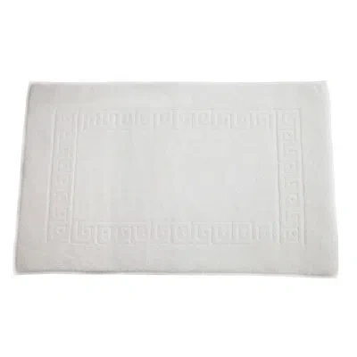 Linum Home Textiles Greek Key Rectangle 100% Cotton Geometric Bath Rug
