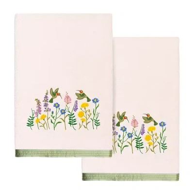 Linum Home Textiles Hada Embellished 2-pc. Bath Towel Set In Pink