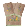 Linum Home Textiles Hada Embellished 3-pc. Bath Towel Set In Brown