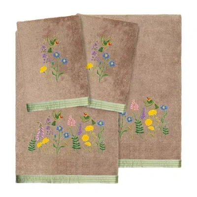 Linum Home Textiles Hada Embellished 4-pc. Bath Towel Set In Brown