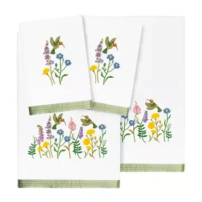 Linum Home Textiles Hada Embellished 4-pc. Bath Towel Set In White