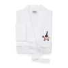 Linum Home Textiles Halloween Smyrna Bathrobe Unisex Adult Long Sleeve Long Length Robe In White