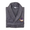 Linum Home Textiles Halloween Terry Bathrobe Unisex Adult Terry Cloth Long Sleeve Long Length Robe In Gray