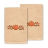 Linum Home Textiles Harvest Bounty Embroidered 2-pc. Hand Towel In Neutral