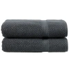 Linum Home Textiles Herringbone 2-pc Bath Towel Set In Gray