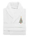 Linum Home Textiles Herringbone Weave Embroidered Bathrobe