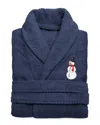 Linum Home Textiles Herringbone Weave Embroidered Bathrobe