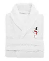 Linum Home Textiles Herringbone Weave Embroidered Bathrobe