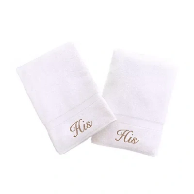 Linum Home Textiles His And His 2-pc. Hand Towel In White