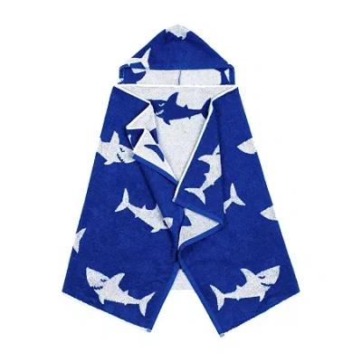 Linum Home Textiles Hooded Easy Animal Bath Towel In Blue