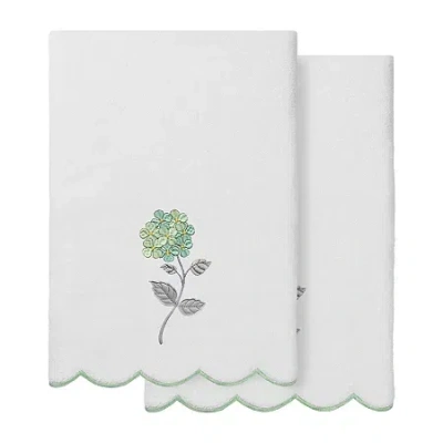 Linum Home Textiles Hydea Scallop 2-pc. Quick Dry Bath Towel Set In White