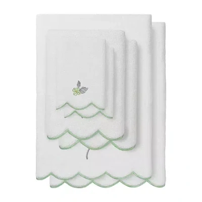 Linum Home Textiles Hydea Scallop 6-pc. Quick Dry Bath Towel Set In White