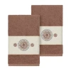 Linum Home Textiles Isabelle 2-pc. Embellished Hand Towel In Brown