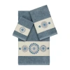 Linum Home Textiles Isabelle Embellished 3-pc. Bath Towel Set In Blue