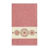 Linum Home Textiles Isabelle Embellished Embellished Geometric Bath Towel In Pink