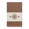 Linum Home Textiles Isabelle Embellished Hand Towel In Brown