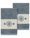 Linum Home Textiles Isabelle Turkish Cotton 2pc Embellished Hand Towel Set