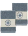 Linum Home Textiles Isabelle Turkish Cotton 2pc Embellished Washcloth Set