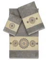 Linum Home Textiles Isabelle Turkish Cotton 3pc Embellished Towel Set