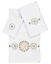 Linum Home Textiles Isabelle Turkish Cotton 3pc Embellished Towel Set