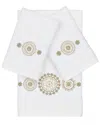 Linum Home Textiles Isabelle Turkish Cotton 3pc Embellished Towel Set