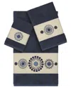 Linum Home Textiles Isabelle Turkish Cotton 3pc Embellished Towel Set