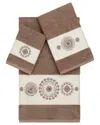Linum Home Textiles Isabelle Turkish Cotton 3pc Embellished Towel Set