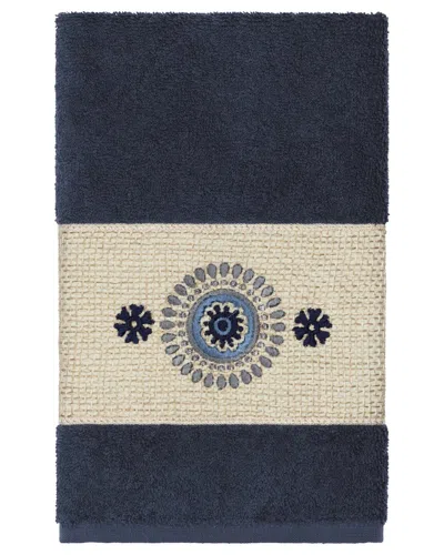 Linum Home Textiles Isabelle Turkish Cotton Embellished Hand Towel In Animal Print