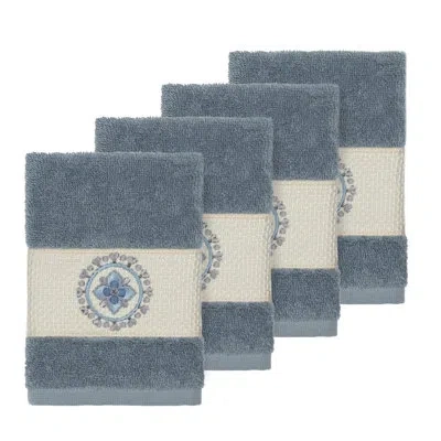 Linum Home Textiles Isabelle Turkish Cotton Washcloth In Teal