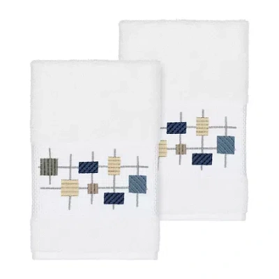 Linum Home Textiles Khloe 2-pc. Embellished Hand Towel In White