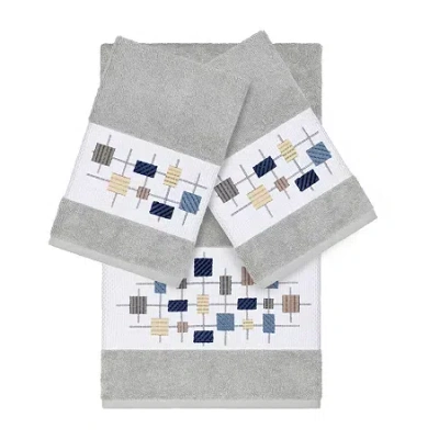 Linum Home Textiles Khloe 3-pc. Bath Towel Set In Gray