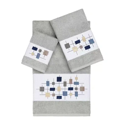 Linum Home Textiles Khloe 3-pc. Bath Towel Set In Gray