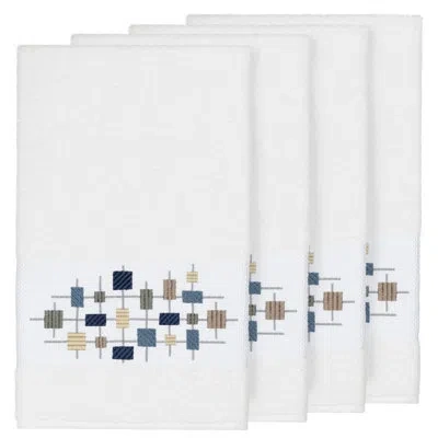 Linum Home Textiles Khloe 4 Piece Turkish Cotton Bath Towel Set In White