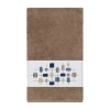 Linum Home Textiles Khloe Embellished Geometric Bath Towel In Brown