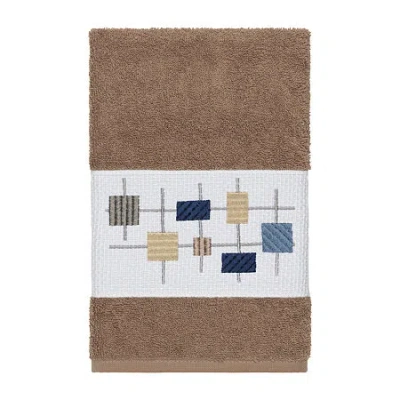 Linum Home Textiles Khloe Embellished Hand Towel In Brown