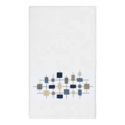 Linum Home Textiles Khloe Embellished Turkish Cotton Bath Towel In White